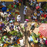African vegetable market, Assomada, Santiago Island, Cape Verde