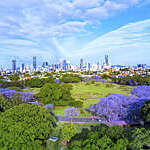 Aerial View looking towards Brisbane City Australia